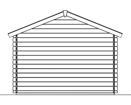 Illustration d''une cabane en rondins avec un toit à deux pans