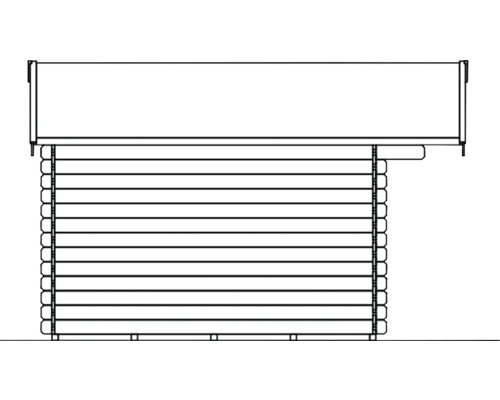 Sauna de jardin avec revêtement en bois horizontal et lanterneau