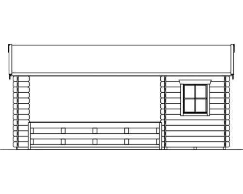 Image d''un chalet de jardin avec véranda et fenêtre
