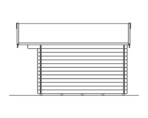 Dessin d''un abri de jardin en bois