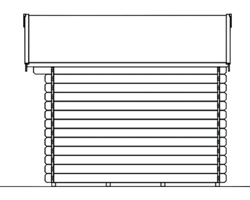 Vue d''un abri de jardin en bois