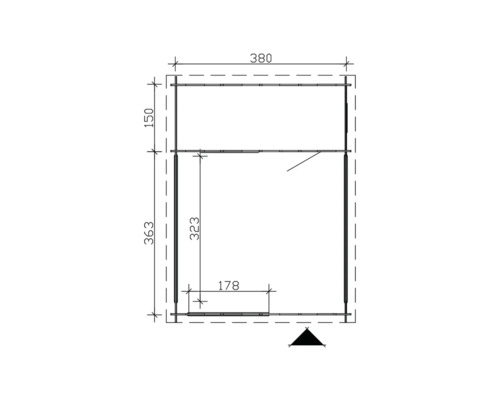 Plan d''un cabanon de jardin avec dimensions