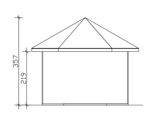 Dessin d''un pavillon de jardin avec dimensions