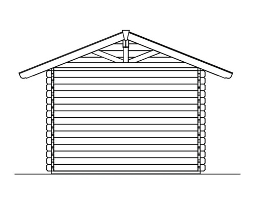 Schéma d''un abri de jardin en bois