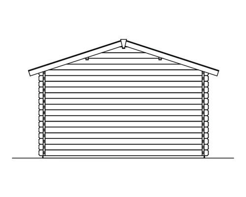 Image d''un abri de jardin avec un toit à deux pentes