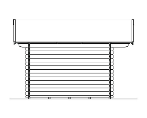 Schéma d''un abri de jardin en bois