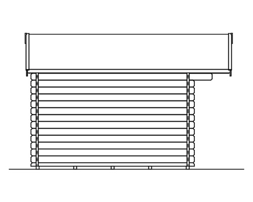 Illustration d''un abri de jardin en bois