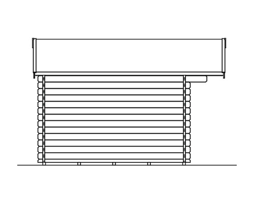Illustration d''un abri de jardin en bois