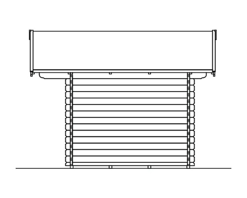 Illustration d''un abri de jardin en madriers