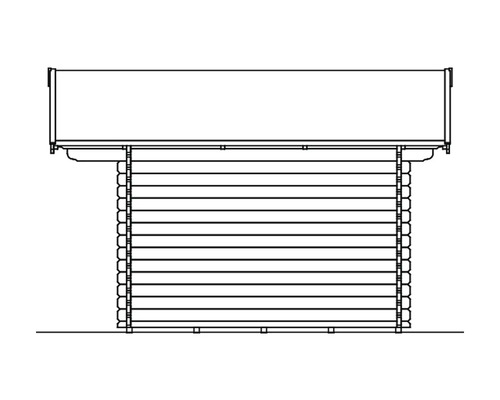 Vue de dessus d''un abri de jardin en bois