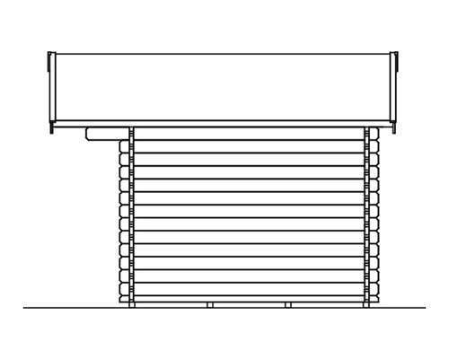 Schéma d''une cabane de jardin en bois