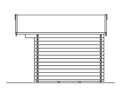 Dessin d''un abri de jardin en bois