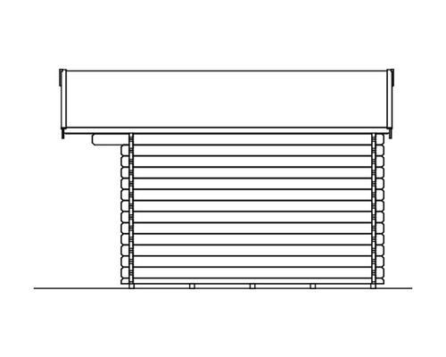 Illustration d''un abri de jardin en bois