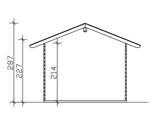 Dessin technique d''une tonnelle de jardin avec indications de hauteur