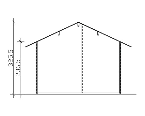 Schéma d''une construction de cabane de jardin avec dimensions