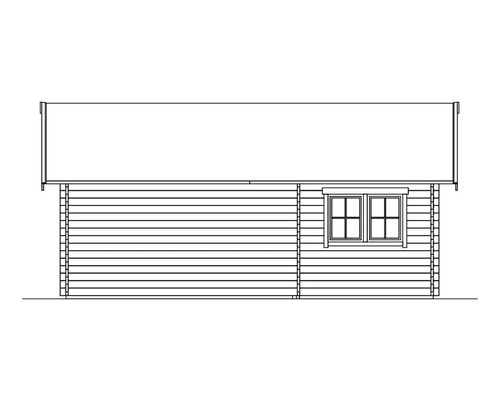 Dessin d''un abri de jardin avec fenêtre
