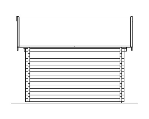 Dessin d''un abri de jardin en bois