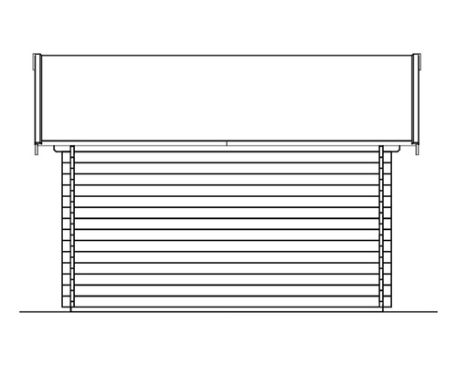 Dessin d''un abri de jardin en bois