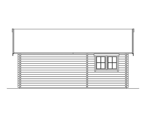 Image d''un abri de jardin en bois avec fenêtre.