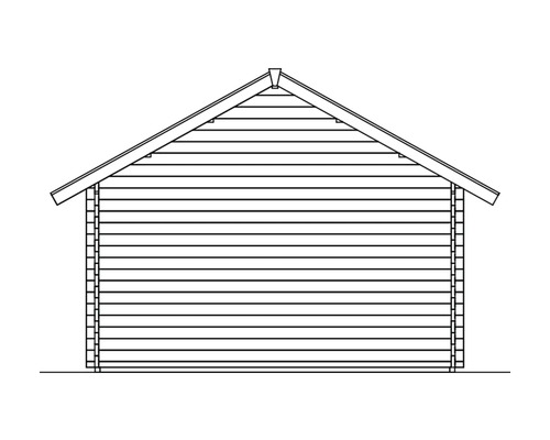Illustration d''un abri de jardin avec toit à deux pans
