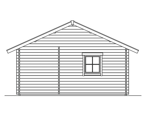 Illustration d''un abri de jardin avec fenêtre et toit à deux pentes