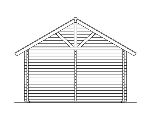 Illustration d''un abri de jardin avec un toit à deux pentes