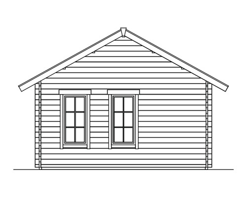 Illustration d''un abri de jardin avec deux fenêtres