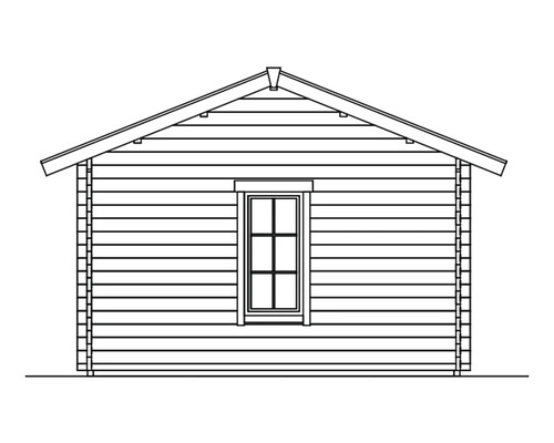 Dessin d''un abri de jardin avec fenêtre