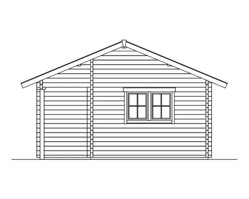 Illustration d''un abri de jardin avec porte et fenêtre