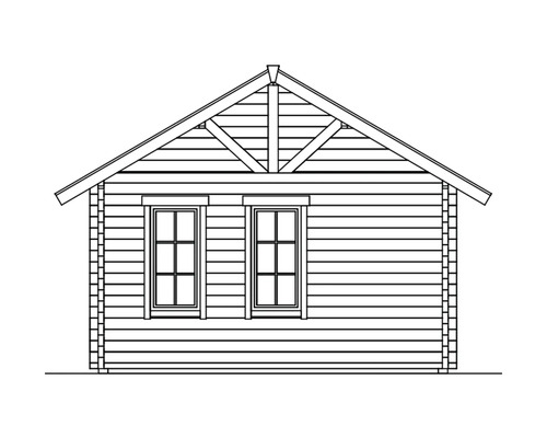 Illustration d''un abri de jardin avec deux fenêtres