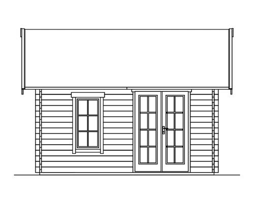 Image d''un abri de jardin avec fenêtre et double porte