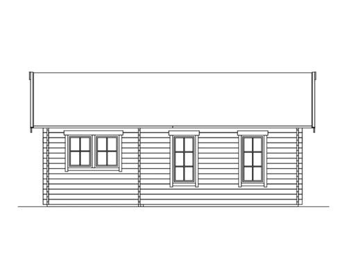 Illustration d''une tonnelle de jardin avec trois fenêtres