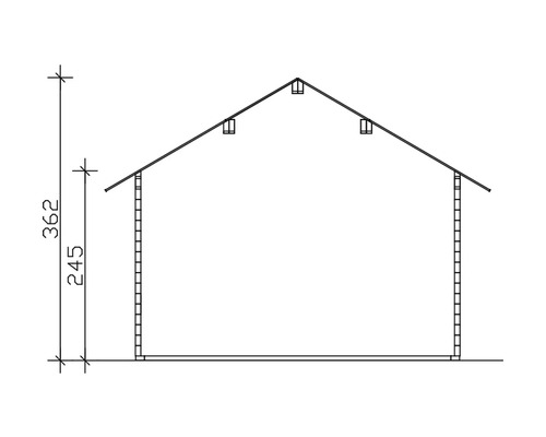 Dessin technique d''un bâtiment avec dimensions