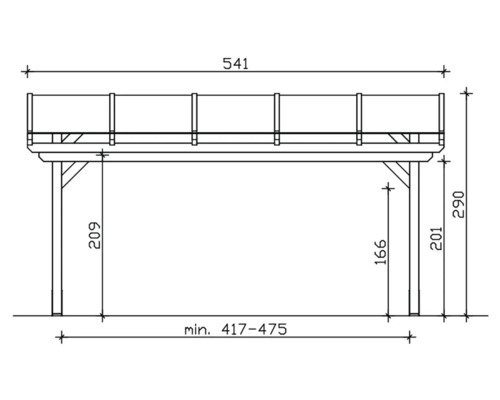 Dessin technique d''une terrasse en bois avec dimensions