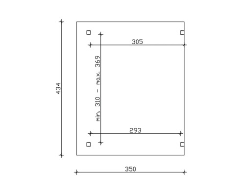 Dessin technique avec dimensions