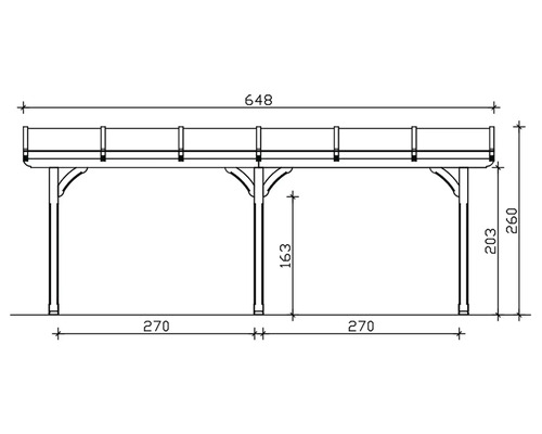 Schéma technique d''un toit de terrasse avec dimensions