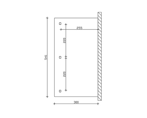 Dessin technique avec indications de dimensions pour un produit