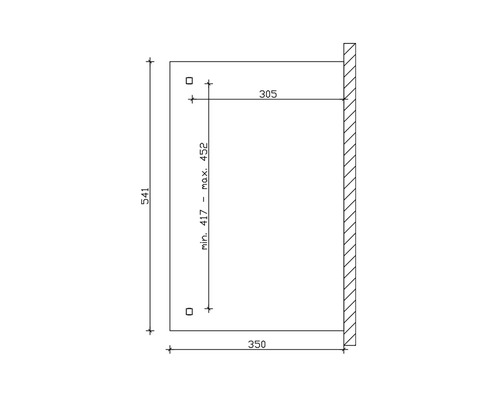 Dessin technique avec indications de dimensions