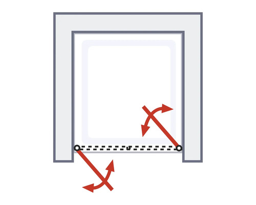 Illustration d''une porte avec un coupe-bise et des flèches indiquant le courant d''air