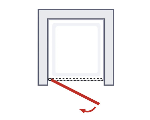 Illustration d''une porte de garage avec un cordon de traction pour l''ouvrir