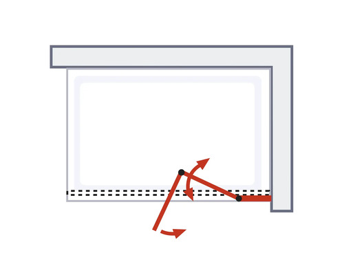 Illustration eines Rollladens mit Zugrichtungspfeilen