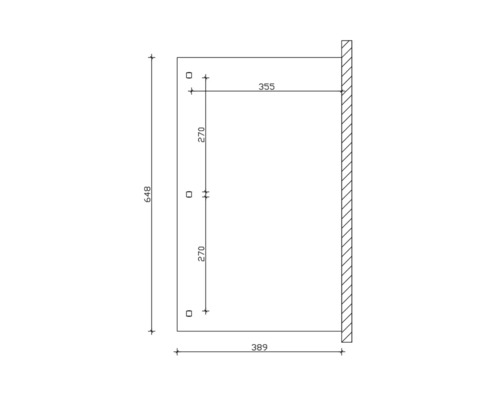 Dessin technique avec les dimensions d''un produit ou d''une construction.