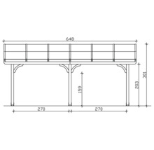 Dessin d''une terrasse en bois avec dimensions