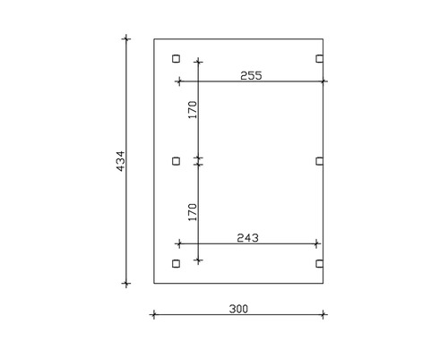 Dessin technique avec cotes en millimètres