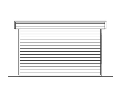 Image d''un abri de jardin avec un bardage horizontal.