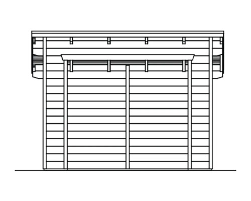 Image d''un abri de jardin en bois avec porte double