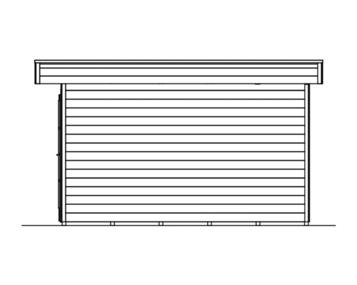 Illustration d''un abri de jardin en bois