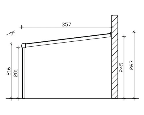 Dessin technique d''un store avec indications de dimensions