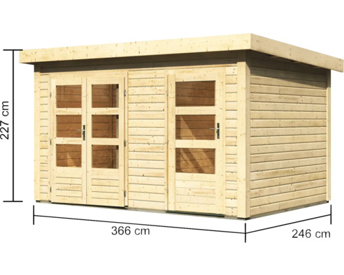 Abri de jardin en bois avec dimensions