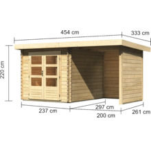 Abri de jardin en bois avec dimensions